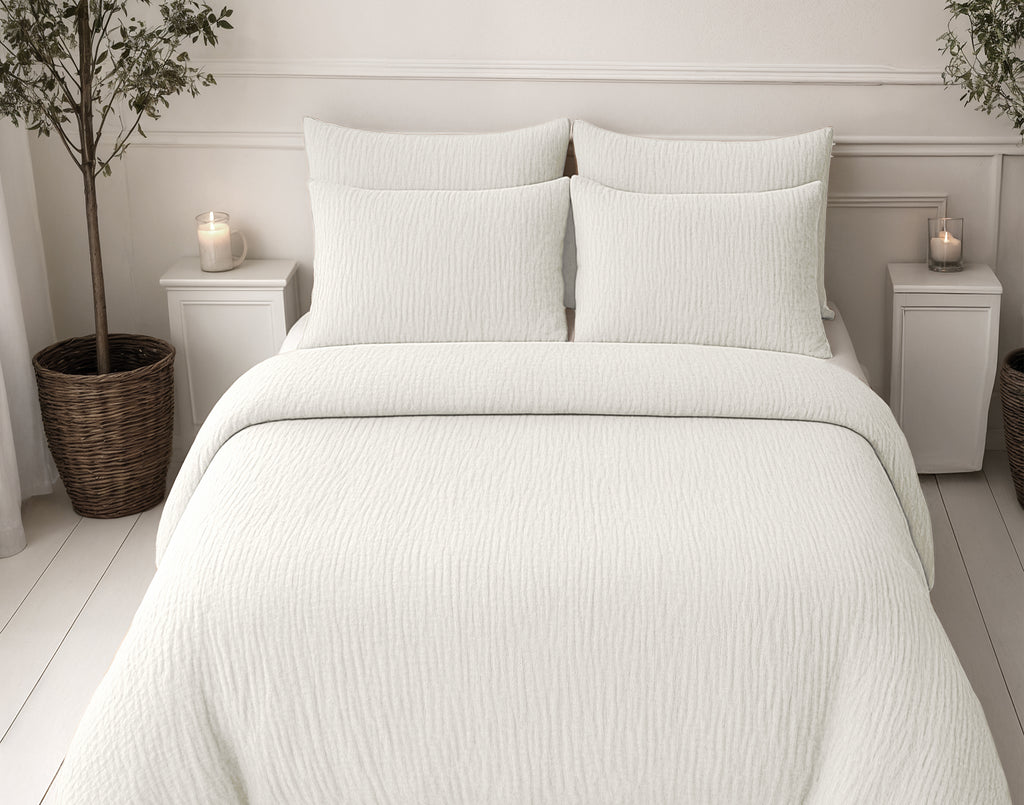 Nappy dekbed Japandi beige