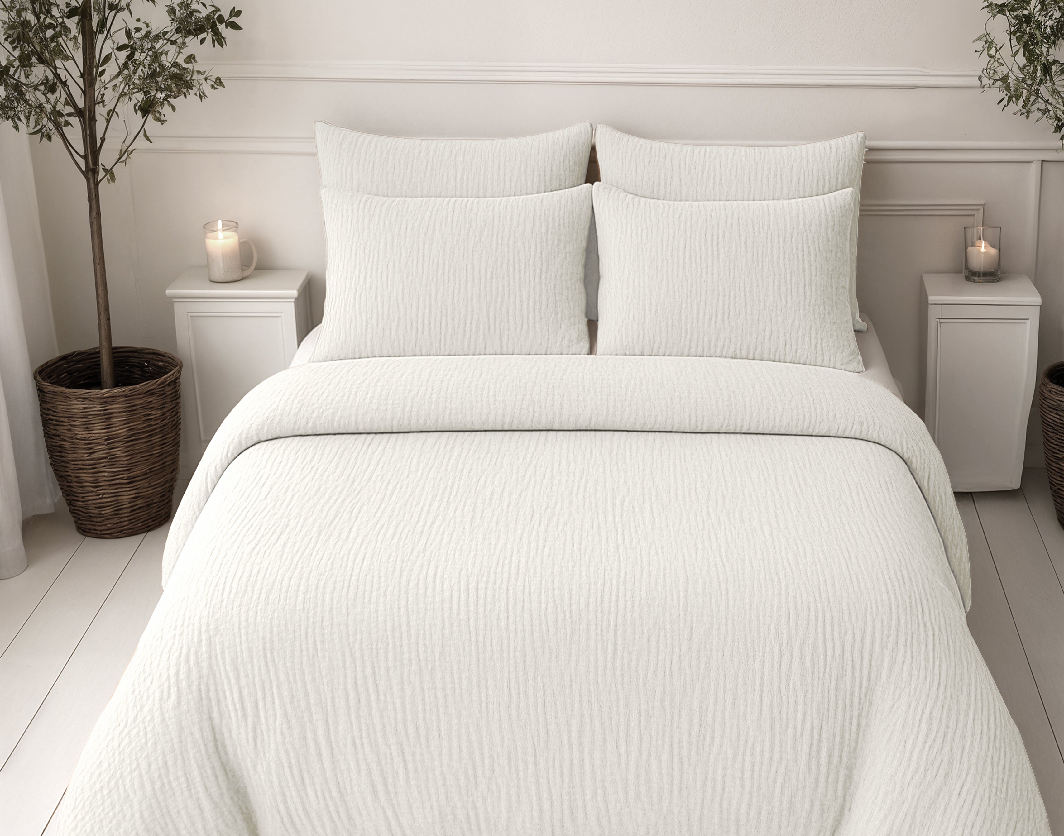 Nappy dekbed Japandi beige