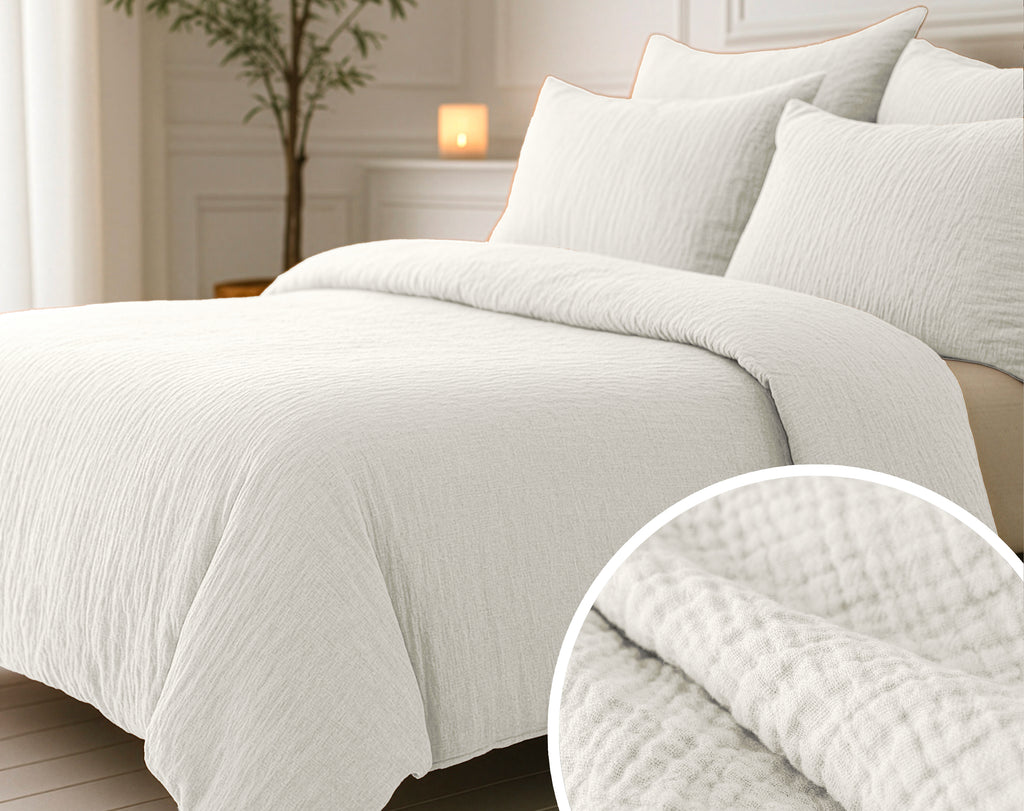 Nappy dekbed Japandi beige