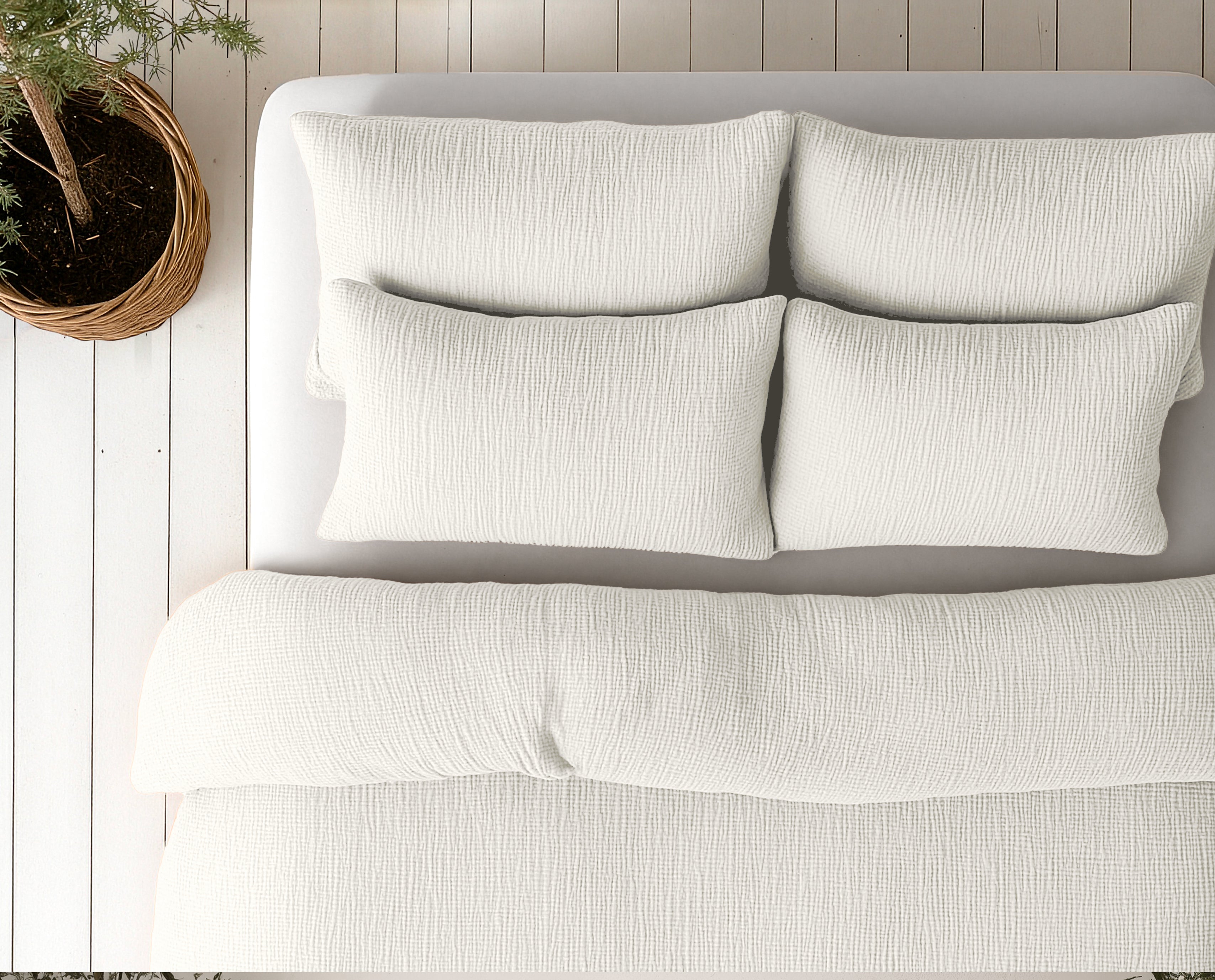 Nappy dekbed Japandi beige