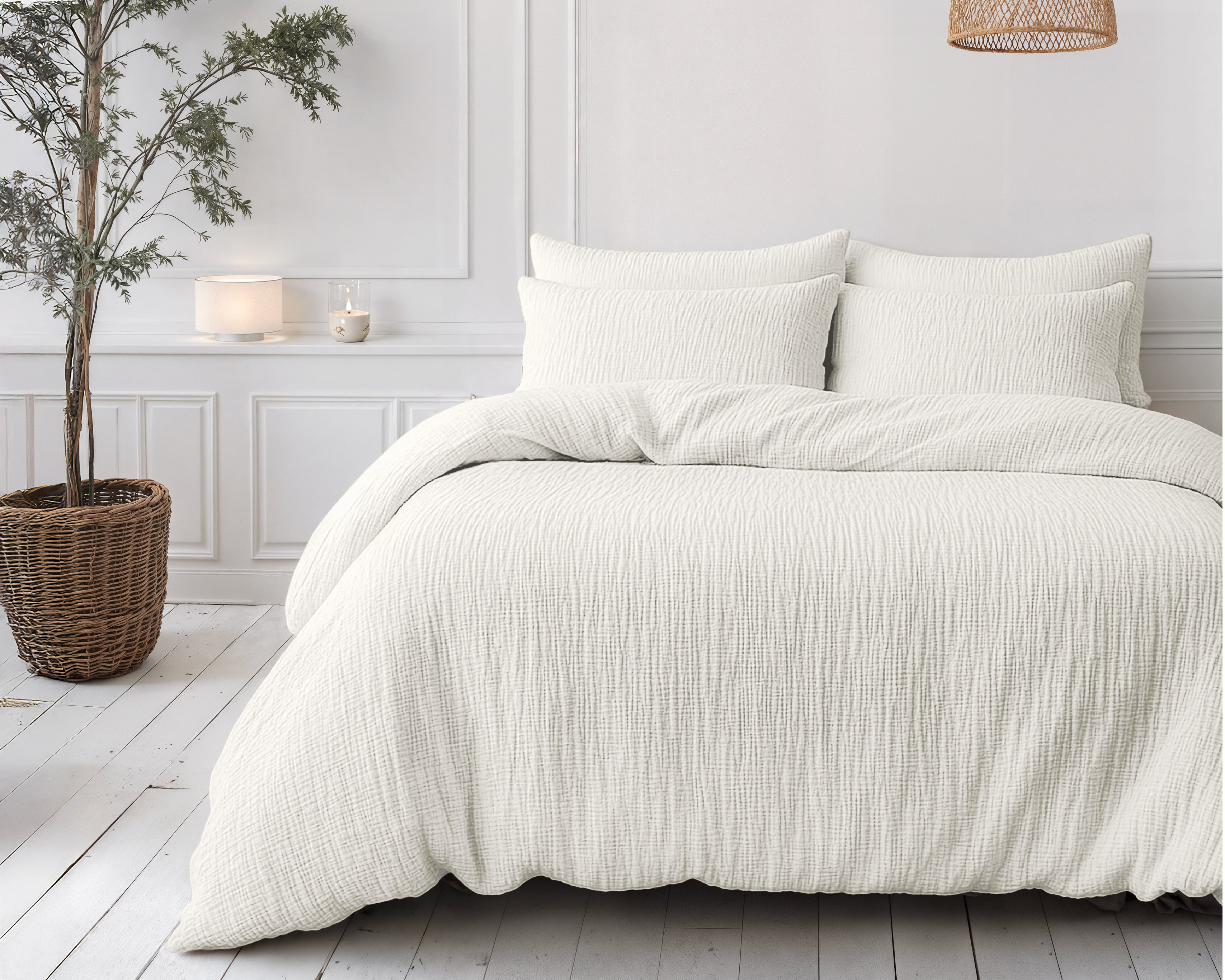 Nappy dekbed Japandi beige