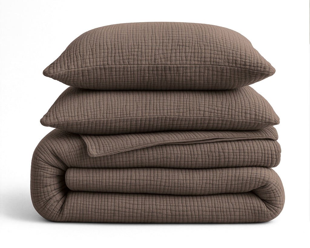 Nappy dekbed Japandi choco brown