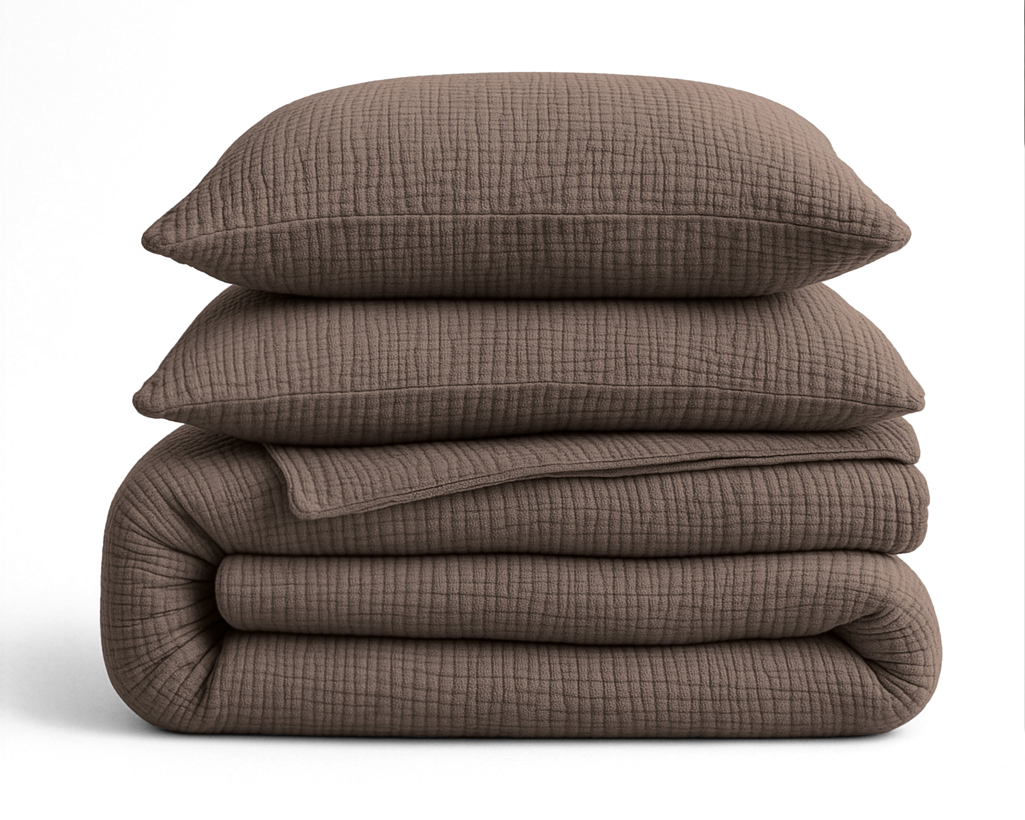 Nappy dekbed Japandi choco brown