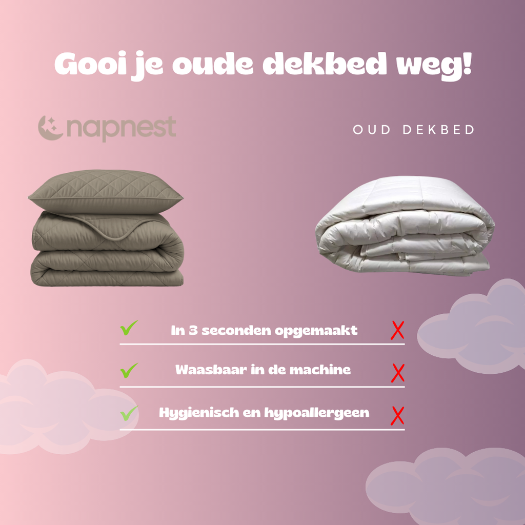 Nappy dekbed groen